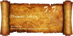 Thomas Tekla névjegykártya